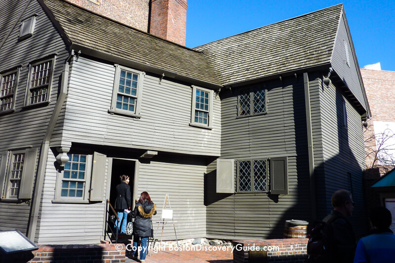 Back of Paul Revere's House, which you can see during a tour Back of Paul Revere's House, which you can see during a tour