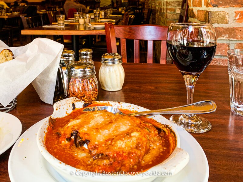 Baked eggplant at Antico Forno in the North End Baked eggplant at Antico Forno in the North End