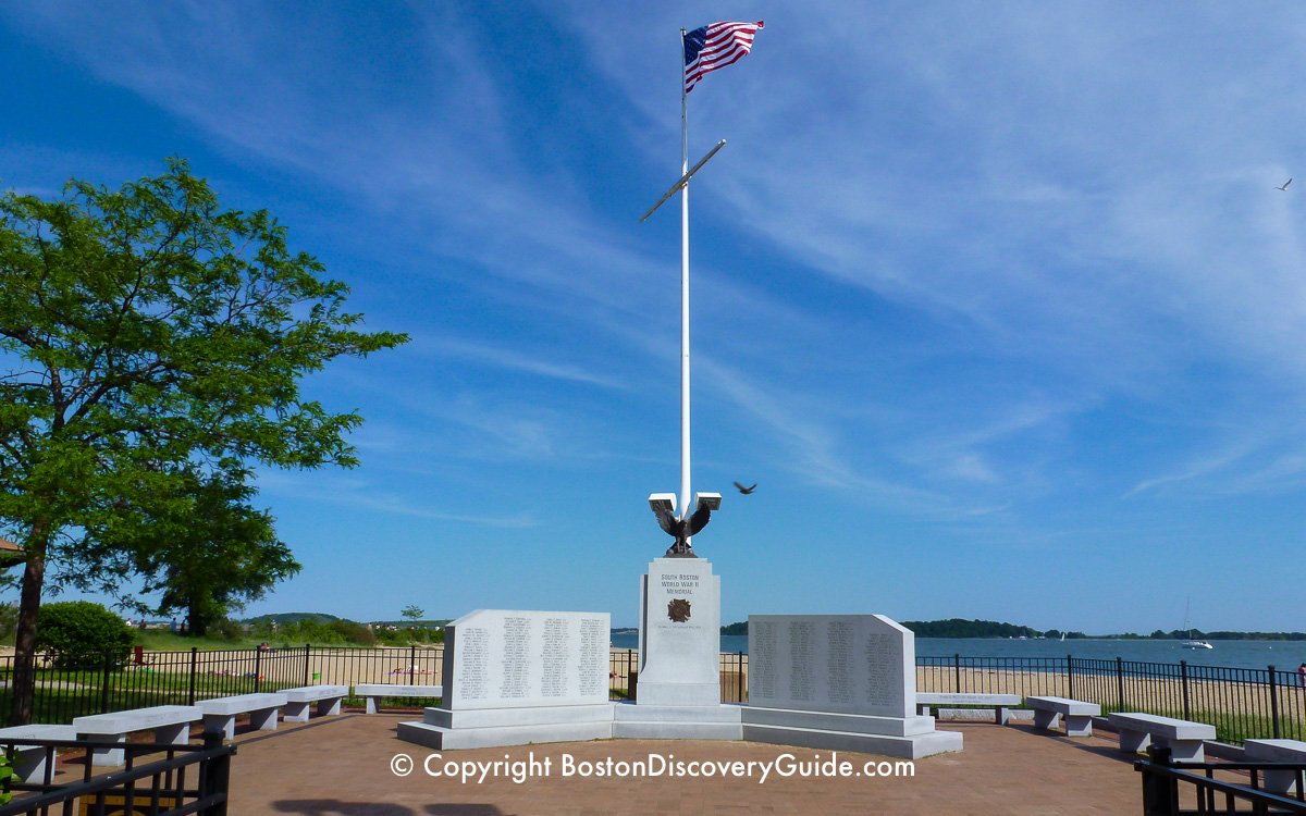 World War II memorial near Castle Island in Boston World War II memorial near Castle Island in Boston